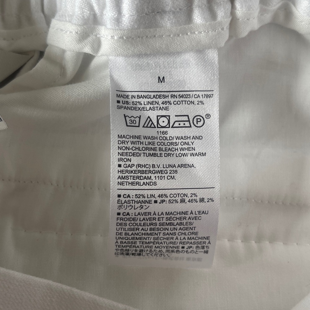 Banana Republic Linen-Blend Wide-leg Cropped Pants in White - Picture 8 of 10
